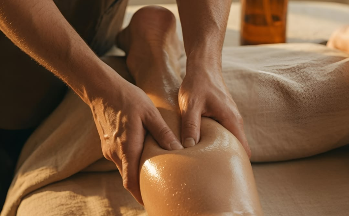 Massage treatment full legs